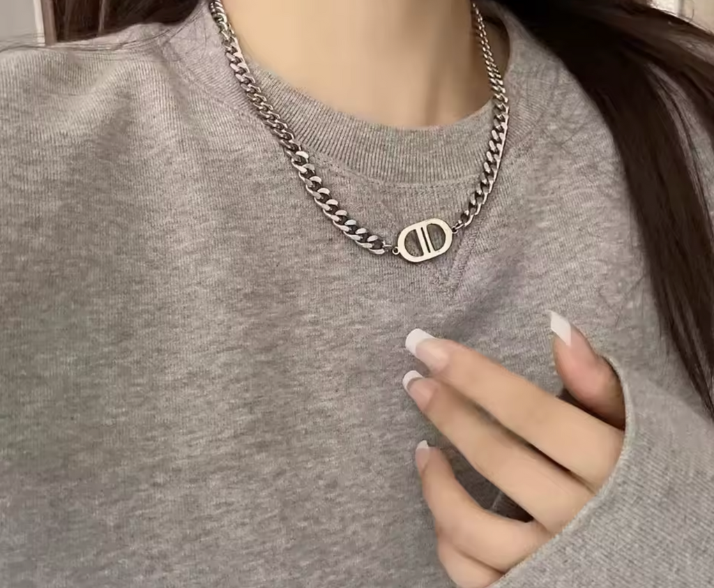 Silver Plated Streetwear Choker Jewelry for Women