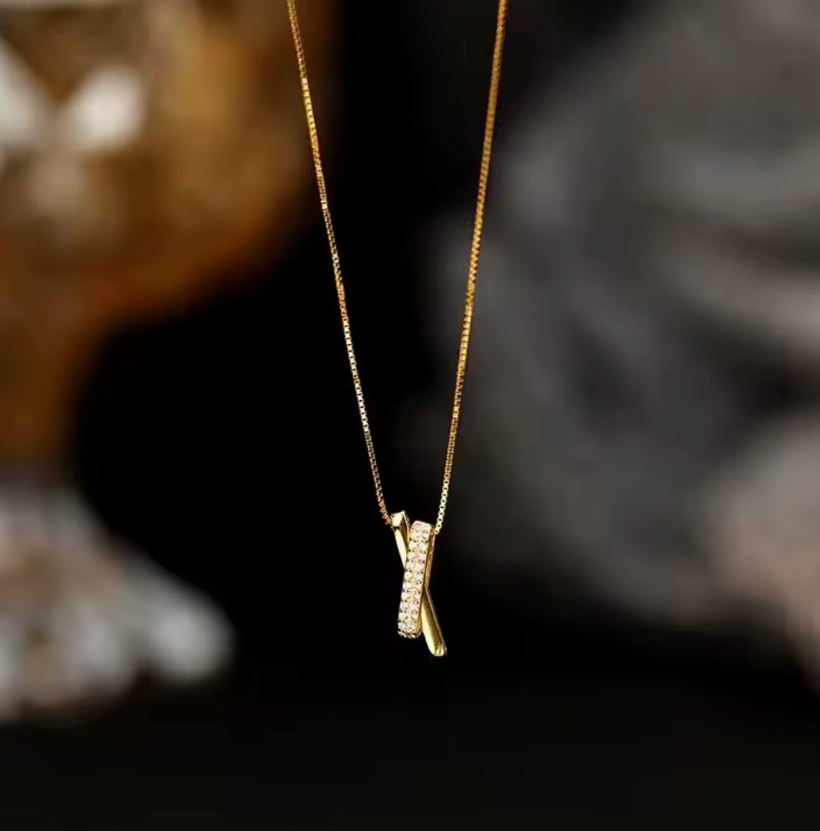 925 Sterling Silver Geometric Charm Necklace