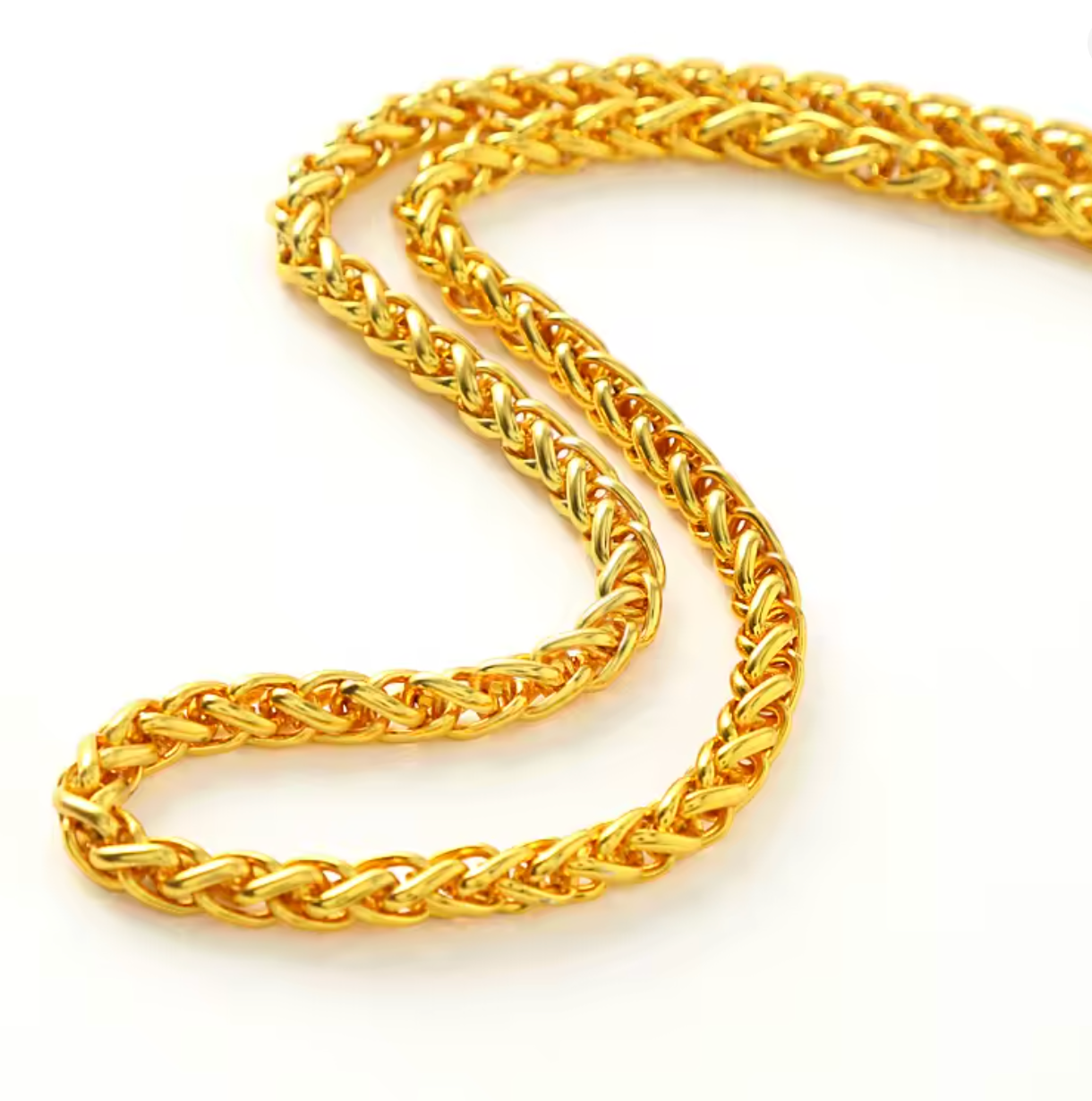 24K Gold Plated Dragon Head Rope Necklace