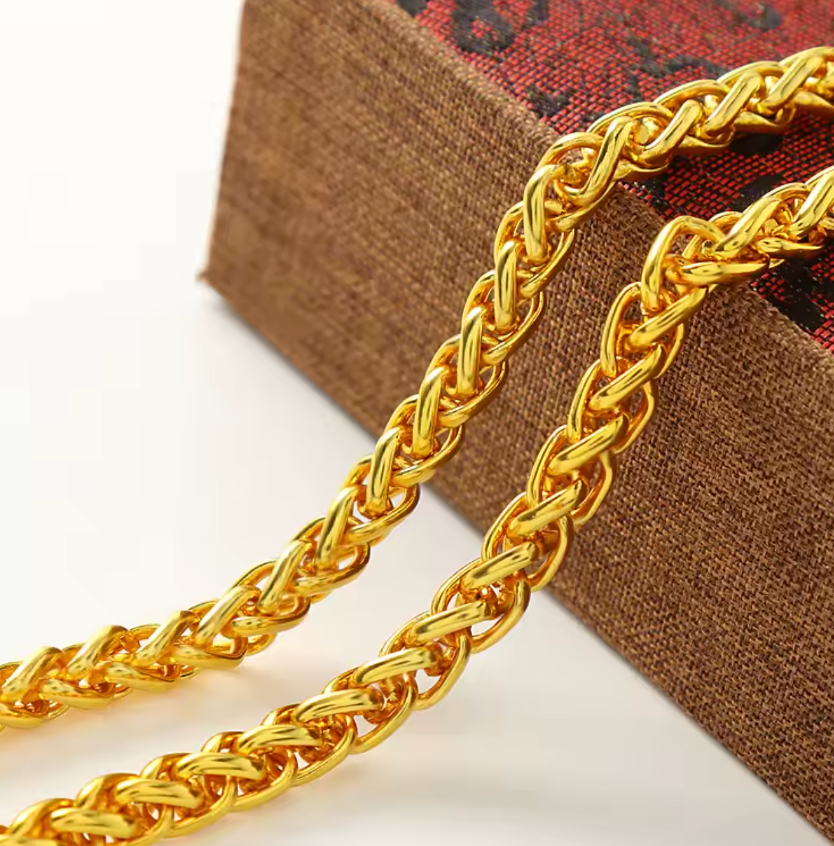 24K Gold Plated Dragon Head Rope Necklace