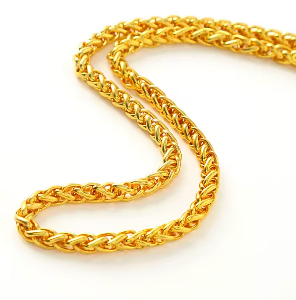 24K Gold Plated Dragon Head Rope Necklace