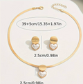 3PCS Elegant Gold Jewelry Set