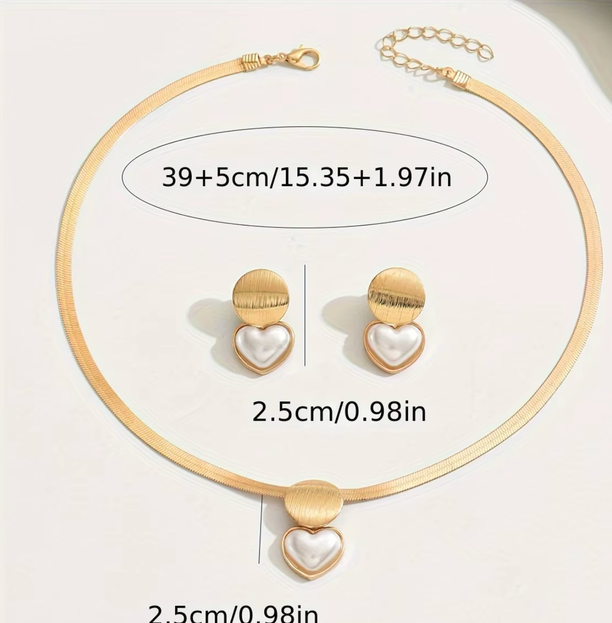 3PCS Elegant Gold Jewelry Set