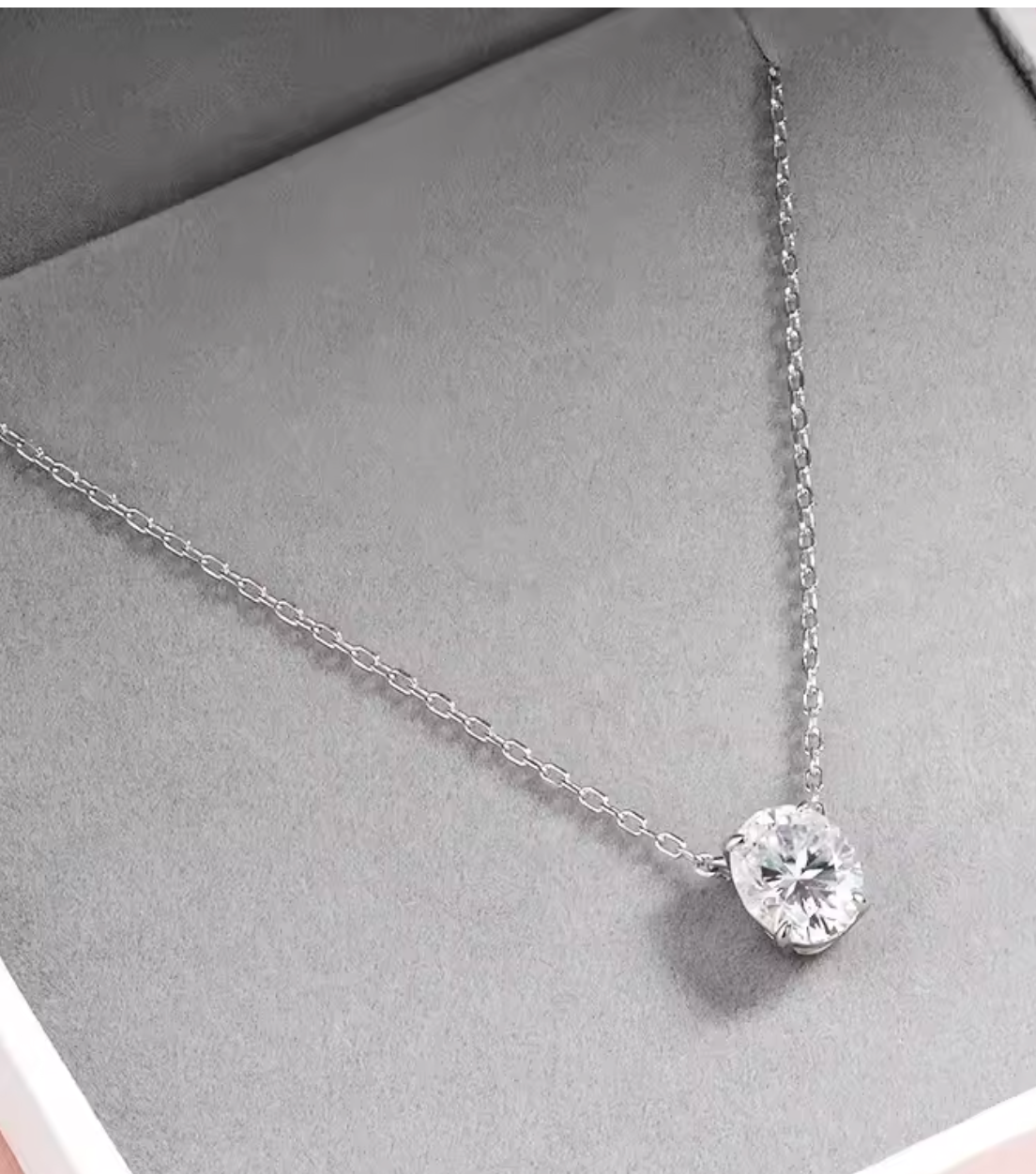 1CT–3CT Oval Cut Moissanite Necklace for Women