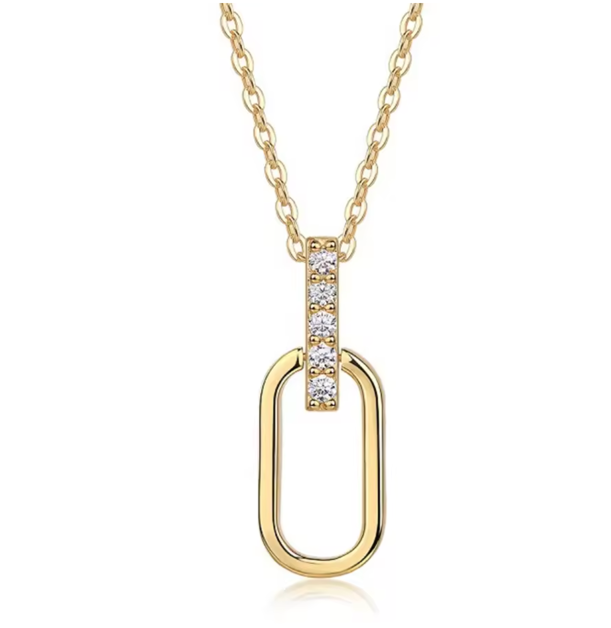 Sweetrain 2mm Moissanite Pendant Necklace