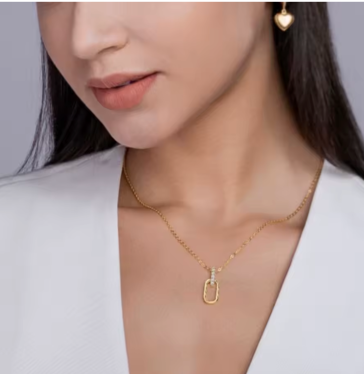 Sweetrain 2mm Moissanite Pendant Necklace