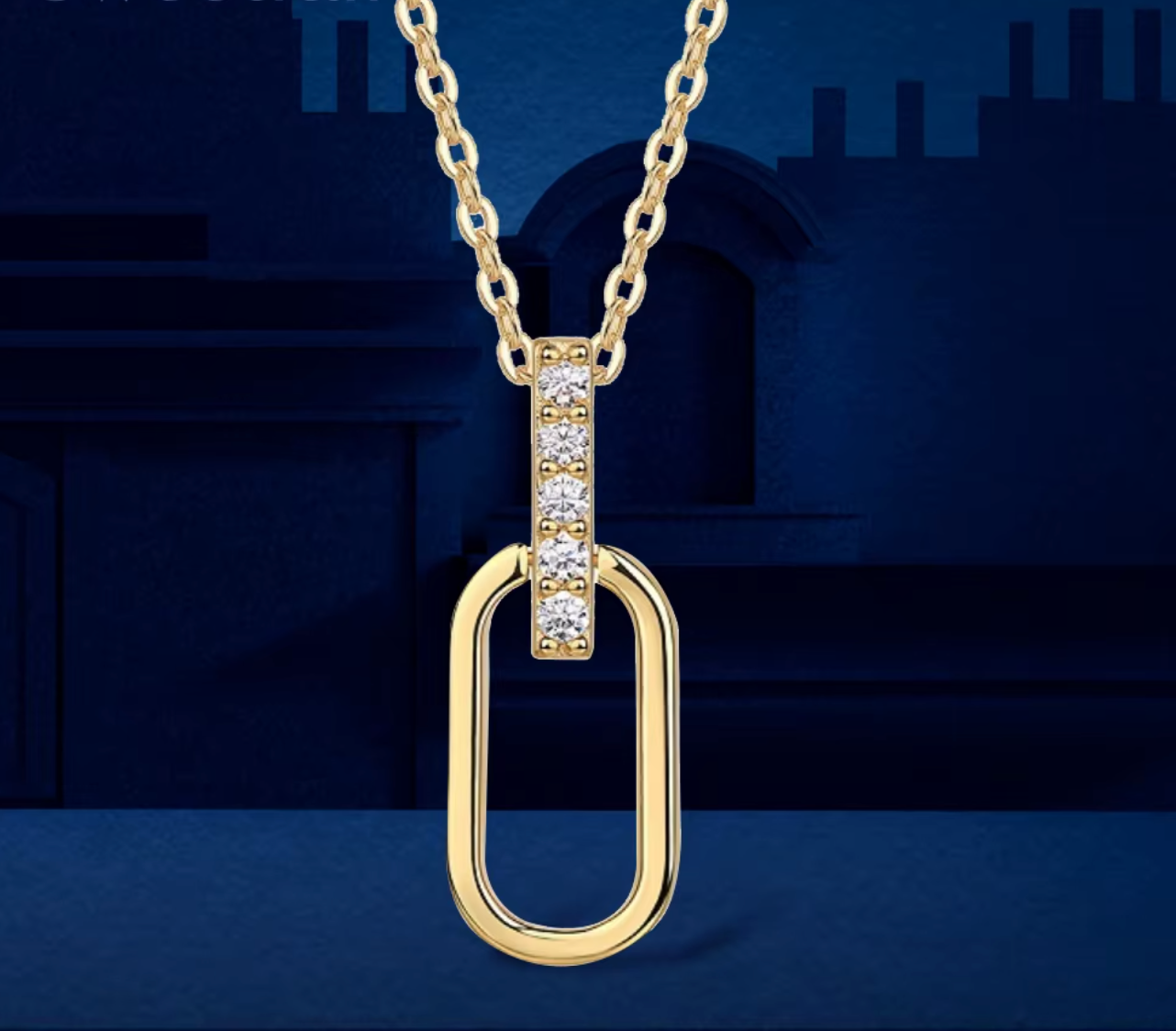 Sweetrain 2mm Moissanite Pendant Necklace