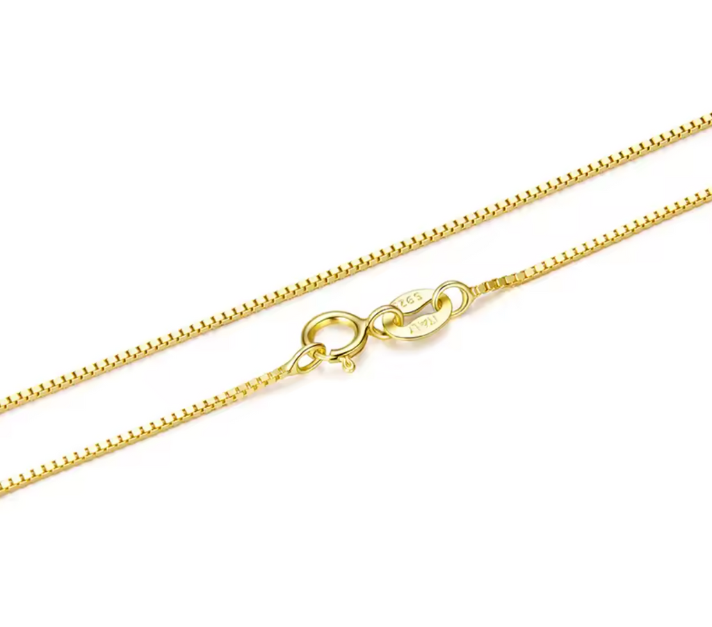 925 Sterling Silver Box Chain Necklace
