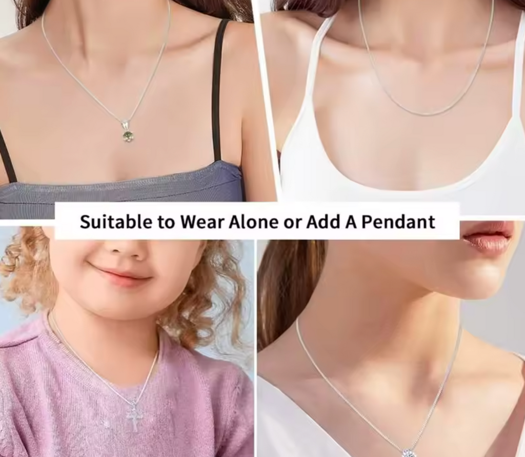 925 Sterling Silver Box Chain Necklace