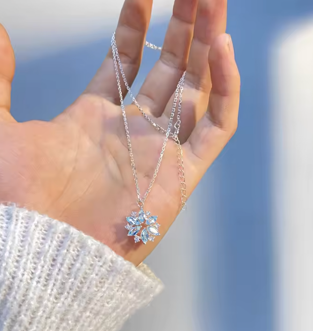 925 Sterling Silver Snowflake Necklace